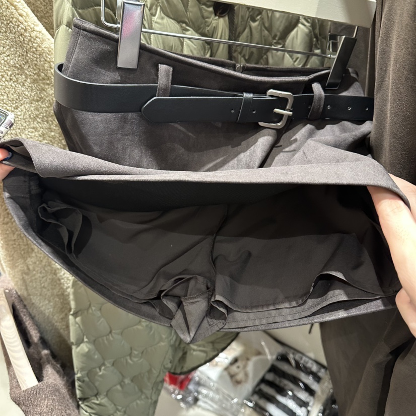 CREME BRULEE東大門㊣實拍女士新品休閑職業裙褲含腰帶燈心絨CREME BRULEE/DH裙褲