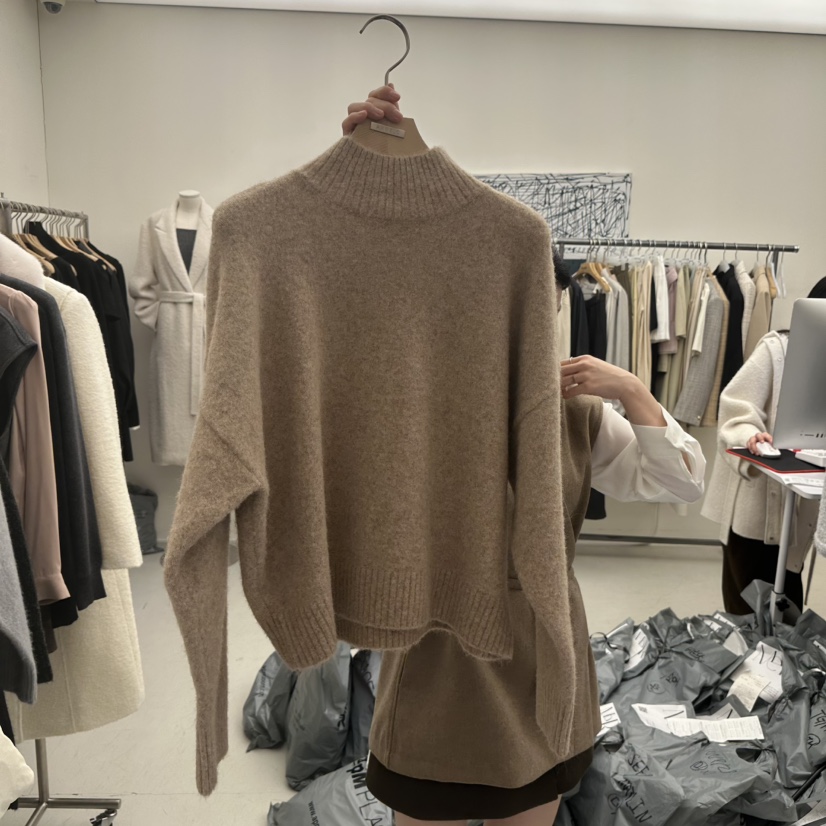 MER東大門㊣代購女士新款真品推薦職業熱賣25秋冬針織衫羊毛高領MER/ANGELO BIANCO針織衫圖色3