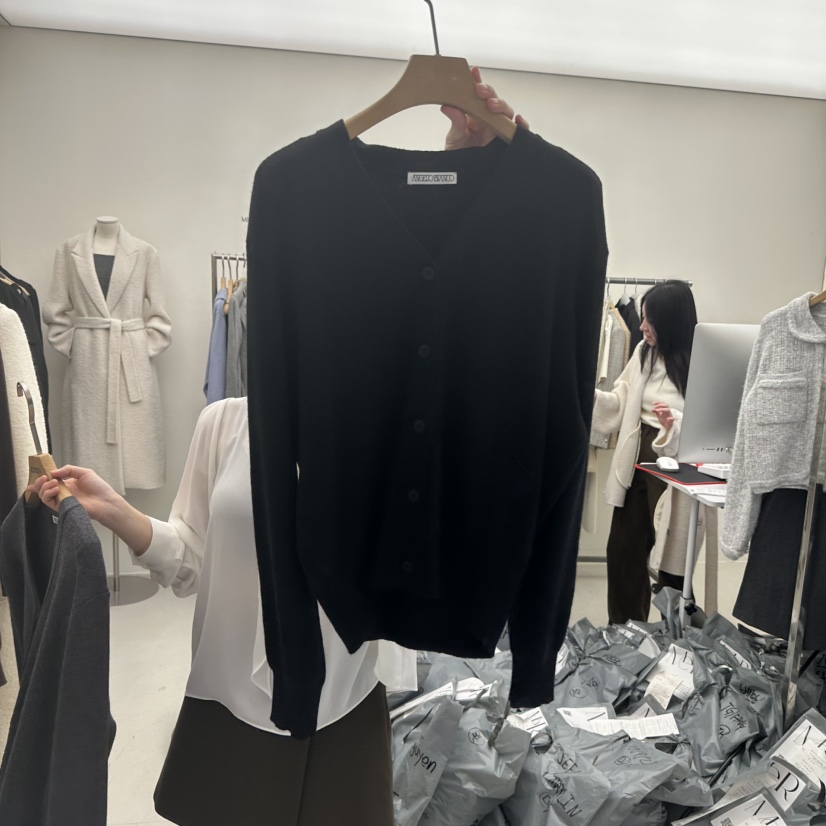 MER東大門㊣代購女裝新款職業人氣熱賣推薦25秋冬針織衫安哥拉MER/ANGELO BIANCO針織衫圖色3黑色
