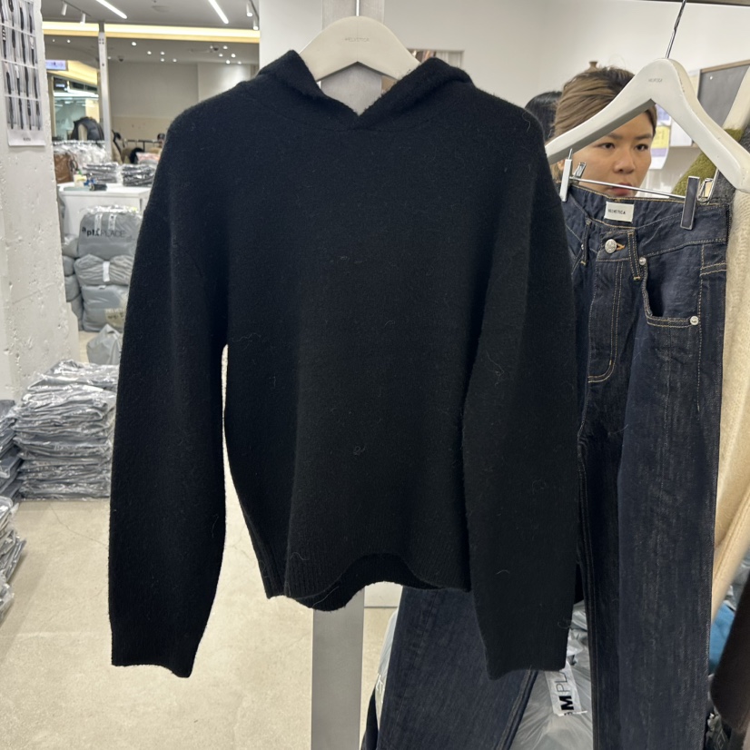 HELVETICA東大門㊣實拍女裝新品人氣推薦職業25秋冬針織衫連帽衫HELVETICA針織衫圖色3