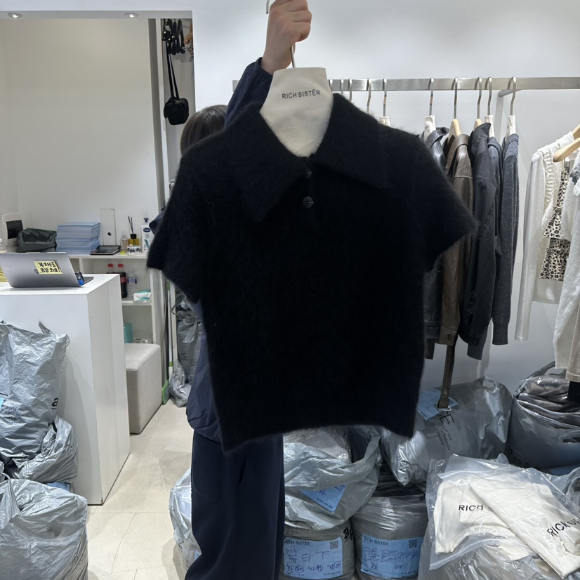 RICH SISTER東大門㊣直郵女士新款真品休閑熱賣針織衫馬海毛RICH SISTER針織衫圖色2