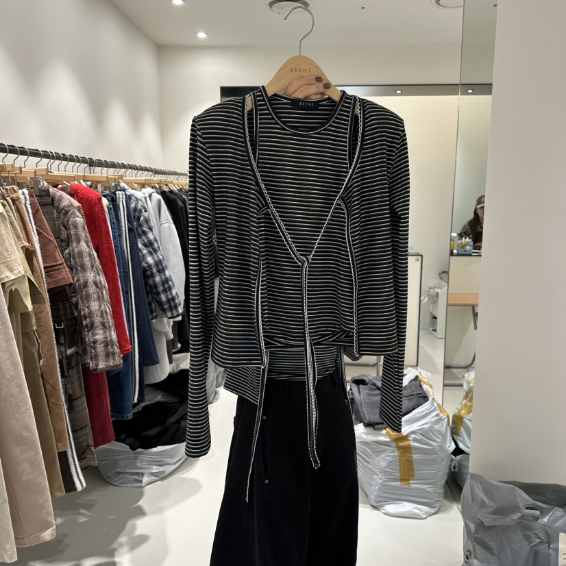 BEENS東大門㊣直郵女裝新款25秋冬人氣休閑推薦時尚套裝兩件套BEENS套裝圖色3