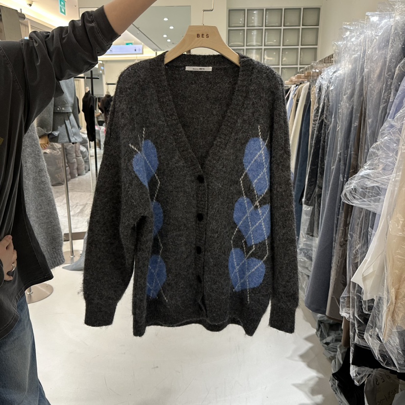 BES韓國直郵㊣女士新款推薦職業時尚真品人氣25秋冬休閑針織衫BES SEOUL針織衫