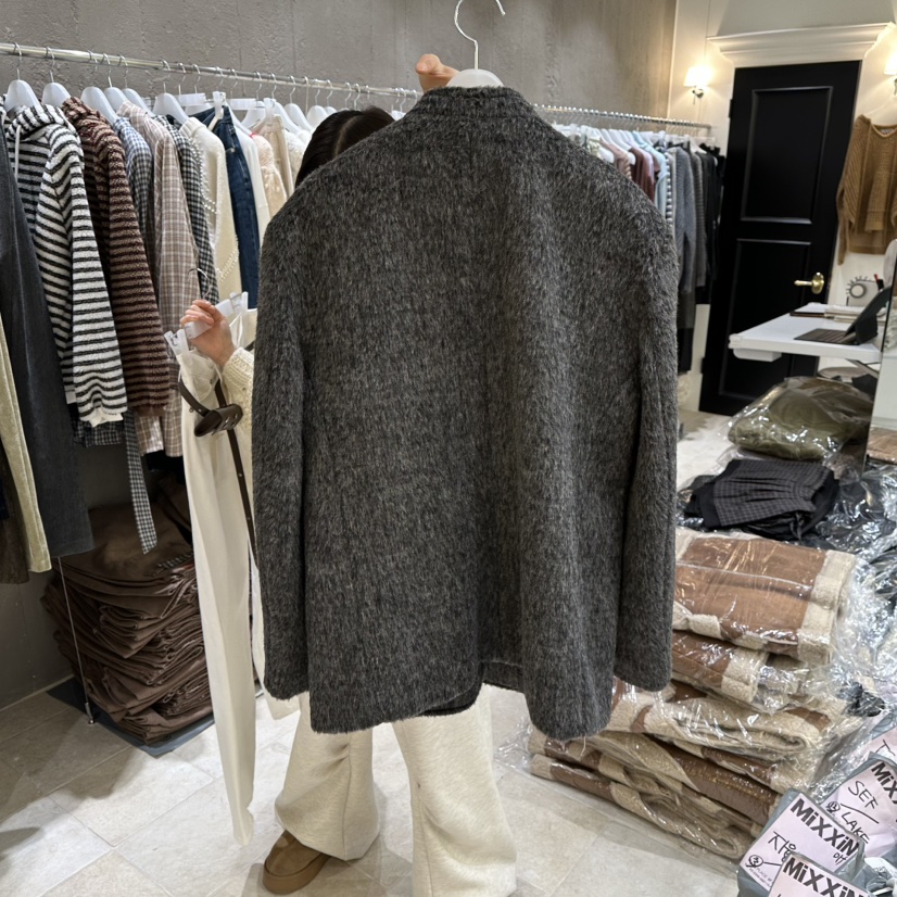 MIXXIN東大門㊣代購女裝新品人氣推薦真品休閑25秋冬夾克羊毛MIXXIN夾克