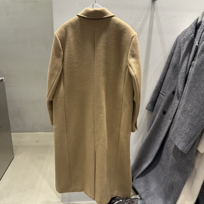 THE SECOND GROW東大門㊣直郵女士新品休閑中長款大衣雙排扣羊絨THE SECOND GROW中長款大衣