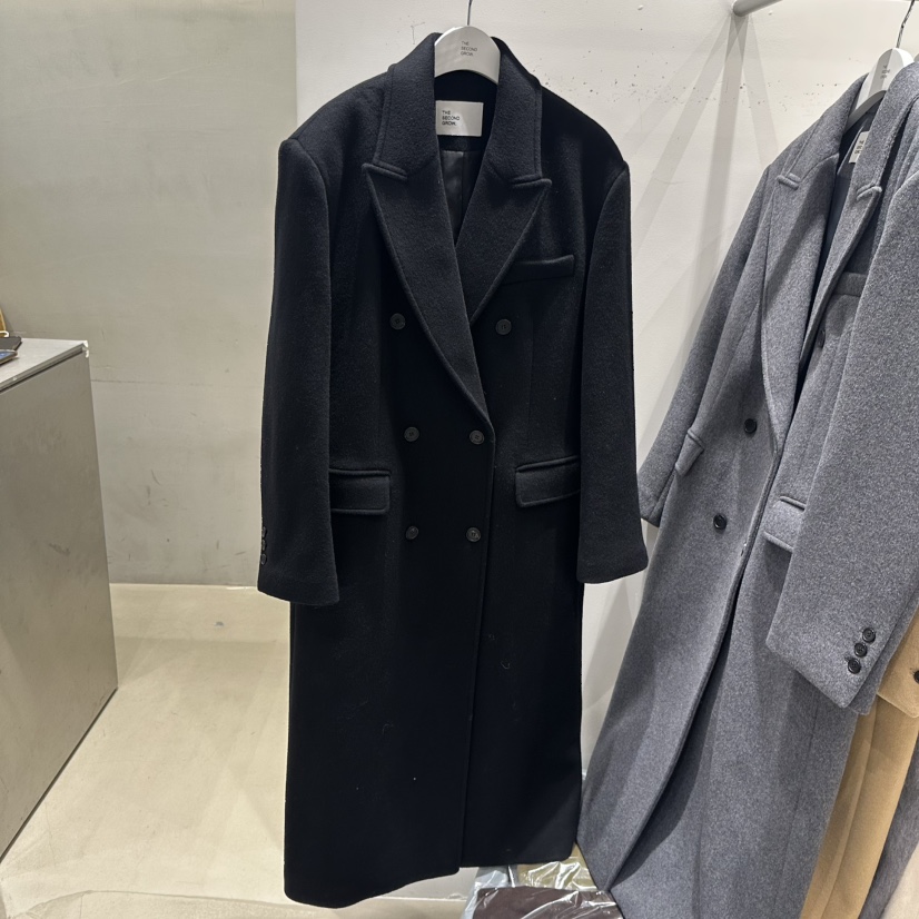 THE SECOND GROW東大門㊣直郵女士新品休閑中長款大衣雙排扣羊絨THE SECOND GROW中長款大衣圖色3