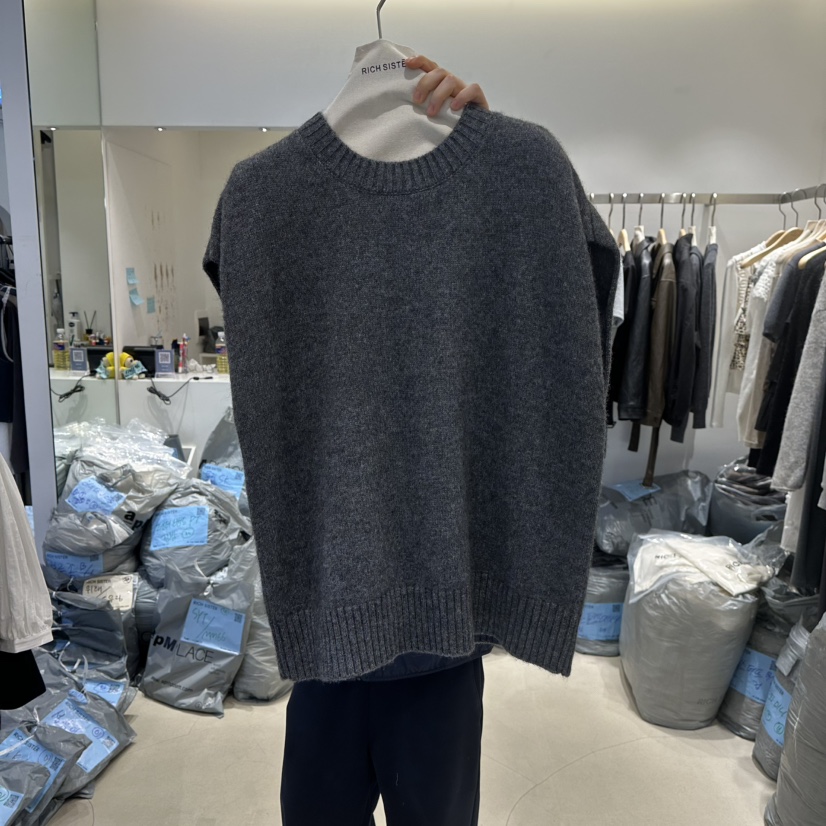 RICH SISTER東大門㊣實拍女裝新品25秋冬人氣熱賣休閑馬甲RICH SISTER馬甲圖色2