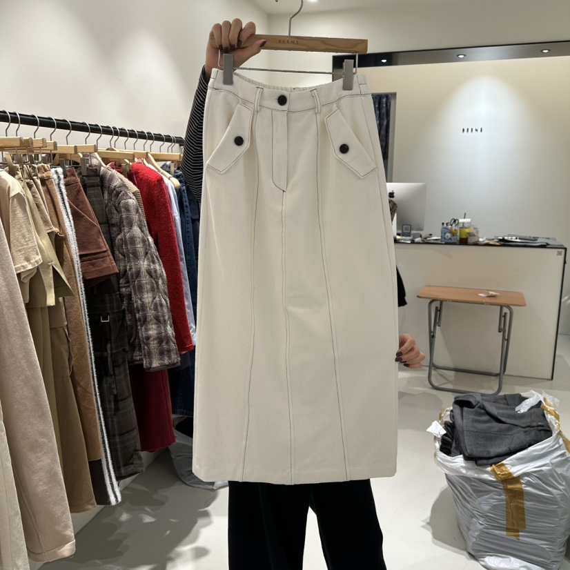 BEENS東大門㊣直郵女士新品人氣時尚職業熱賣推薦真品休閑長裙BEENS長裙