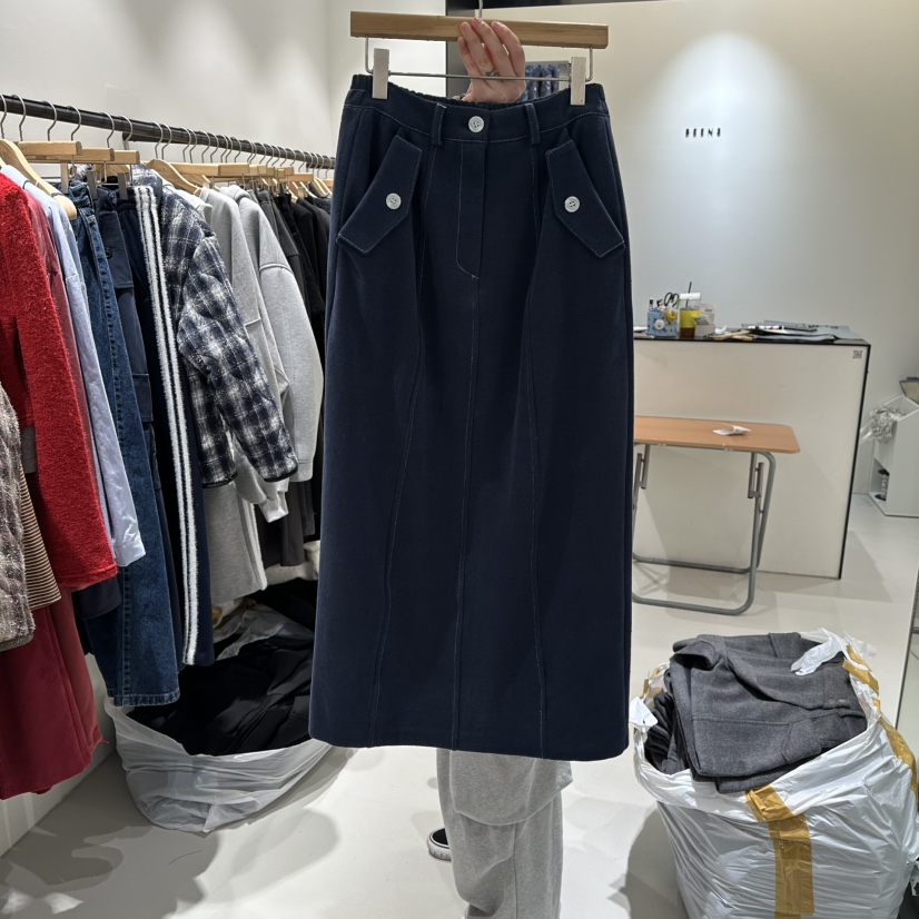 BEENS東大門㊣直郵女士新品人氣時尚職業熱賣推薦真品休閑長裙BEENS長裙圖色3