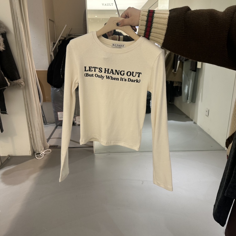 VAULT韓國直郵㊣女士新品職業時尚推薦真品人氣休閑長袖T恤VAULT長袖T恤