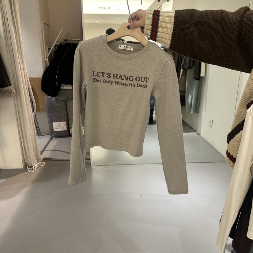 VAULT韓國直郵㊣女士新品職業時尚推薦真品人氣休閑長袖T恤VAULT長袖T恤圖色2