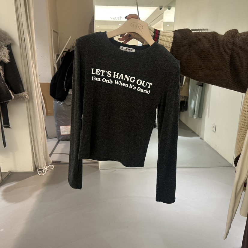 VAULT韓國直郵㊣女士新品職業時尚推薦真品人氣休閑長袖T恤VAULT長袖T恤圖色4