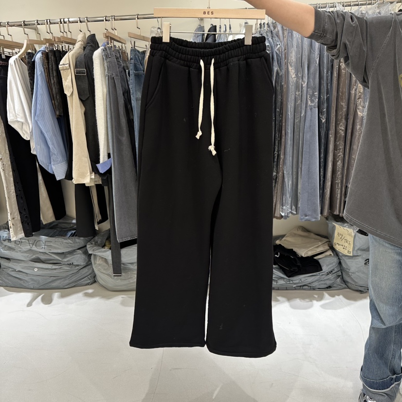 BES韓國直郵㊣女士新品熱賣25秋冬時尚推薦人氣休閑褲加絨抓絨BES SEOUL休閑褲圖色3