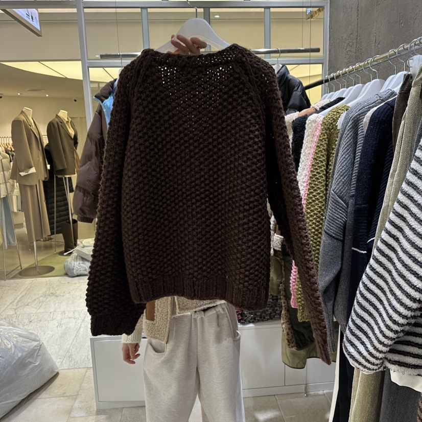 MIXXIN韓國直郵㊣女士新款熱賣人氣推薦25秋冬職業針織衫手工MIXXIN針織衫