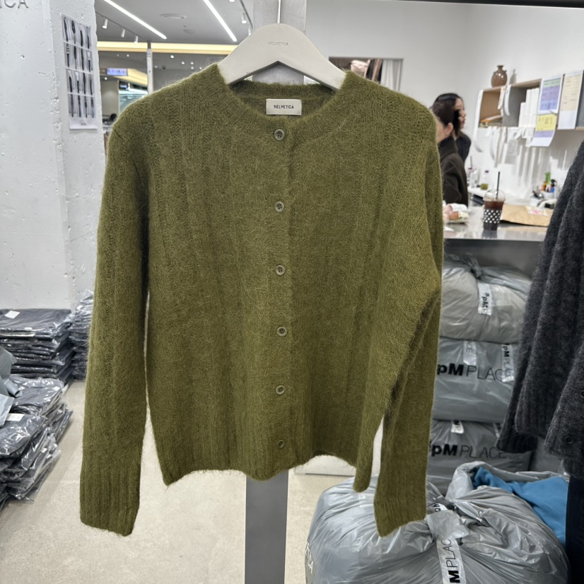 HELVETICA韓國直郵㊣女士新品職業熱賣人氣針織衫羊駝毛開衫HELVETICA針織衫圖色3