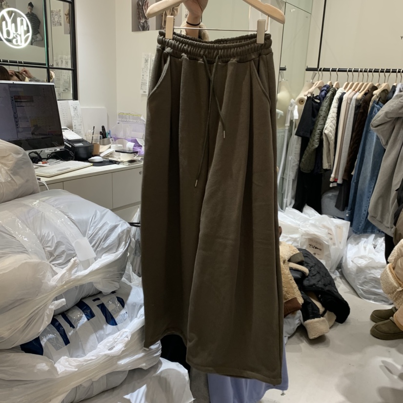 YUNBAL東大門㊣實拍女裝新品25秋冬推薦休閑人氣休閑褲加絨YUNBAL休閑褲圖色3