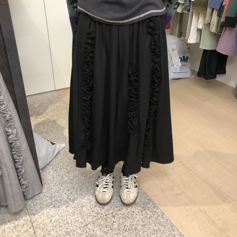 DOHWAJI東大門㊣代購女裝新款推薦25秋冬真品半身裙中短裙褶皺DOHWAJI半身裙/中短裙圖色2