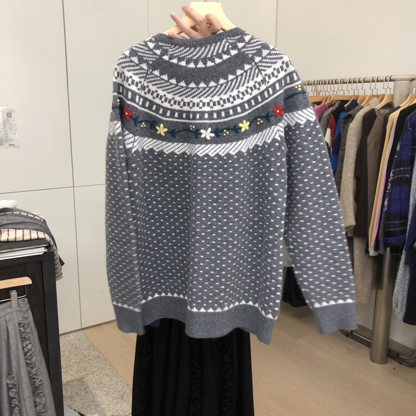 DOHWAJI東大門㊣代購女士新款時尚25秋冬真品毛衣手工羊毛開衫DOHWAJI毛衣