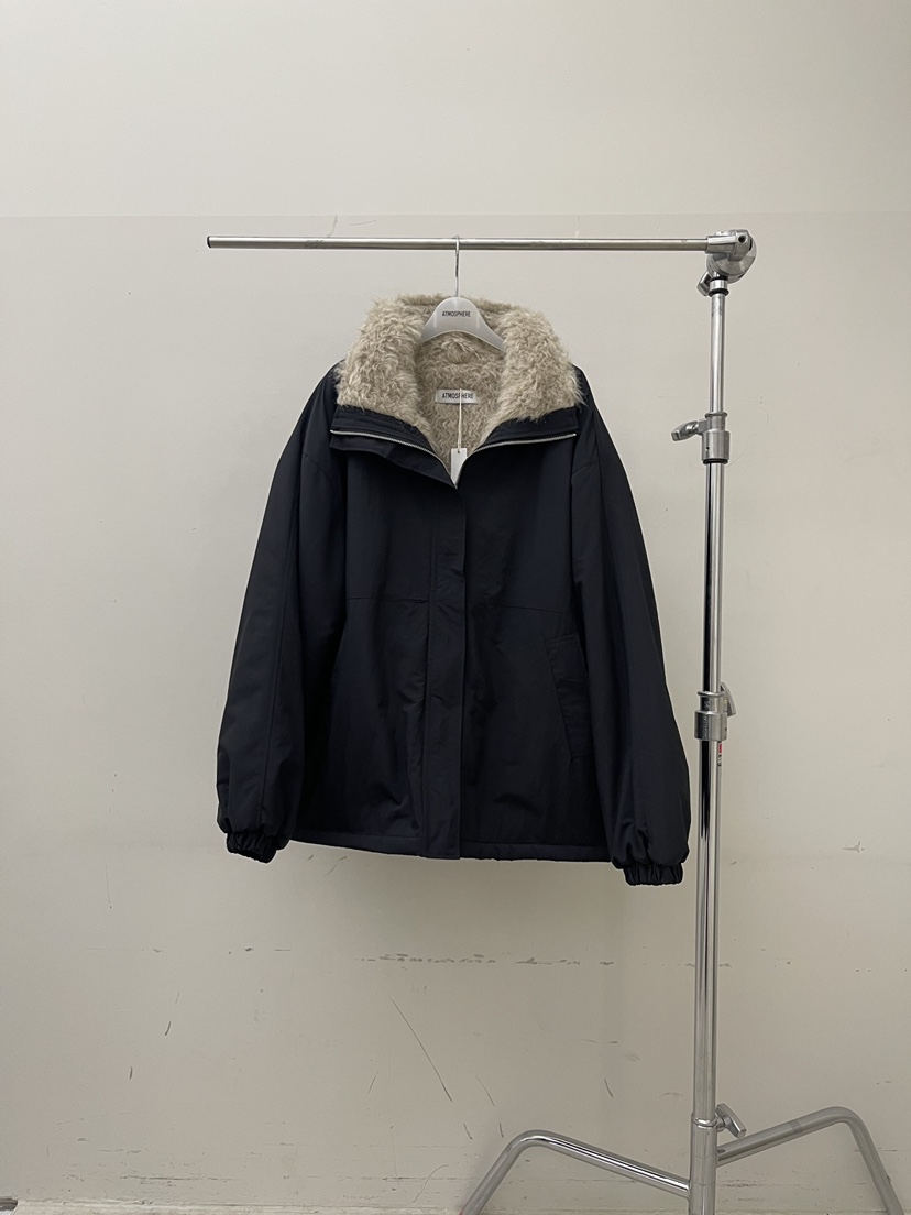 ATMOSPHERE東大門㊣實拍女士新品真品職業推薦熱賣夾克羊毛ATMOSPHERE/BLING夾克圖色2黑