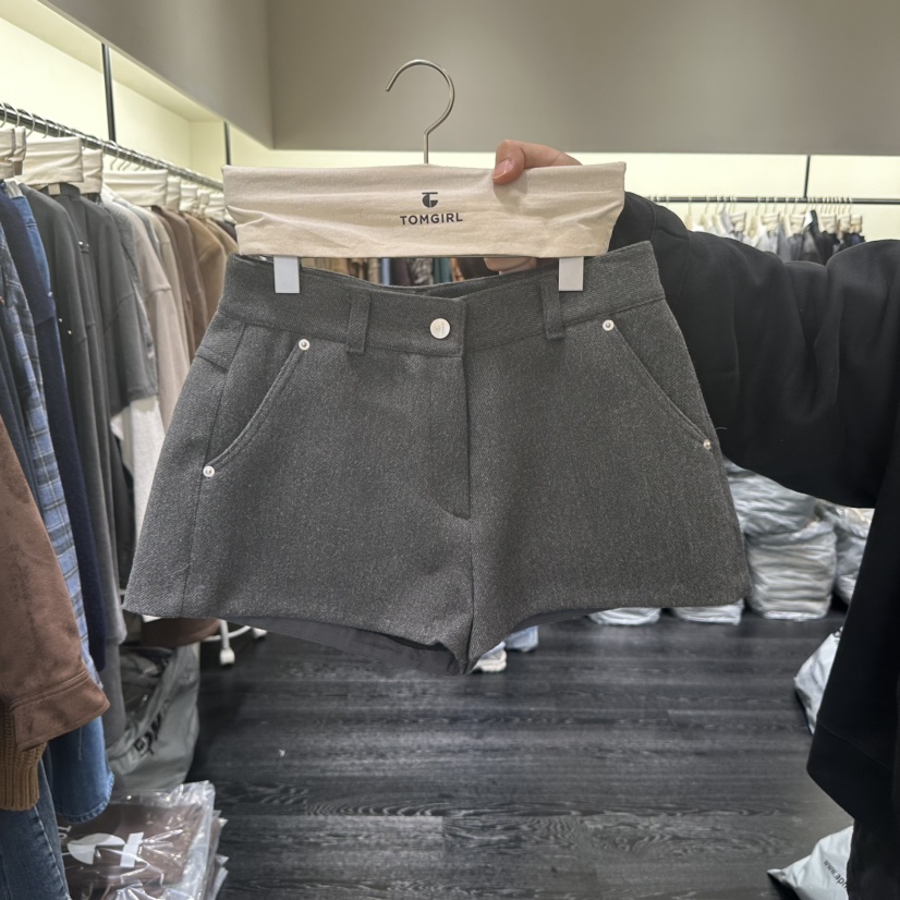 TOMGIRL韓國直郵㊣女士新款時尚真品25秋冬熱賣推薦休閑短褲TOMGIRL短褲圖色2