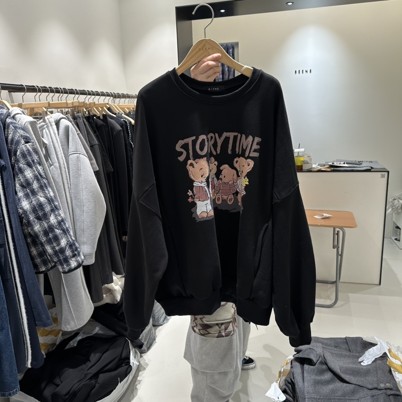 BEENS東大門㊣實拍女裝新品職業人氣推薦真品休閑時尚衛衣加絨BEENS衛衣圖色3