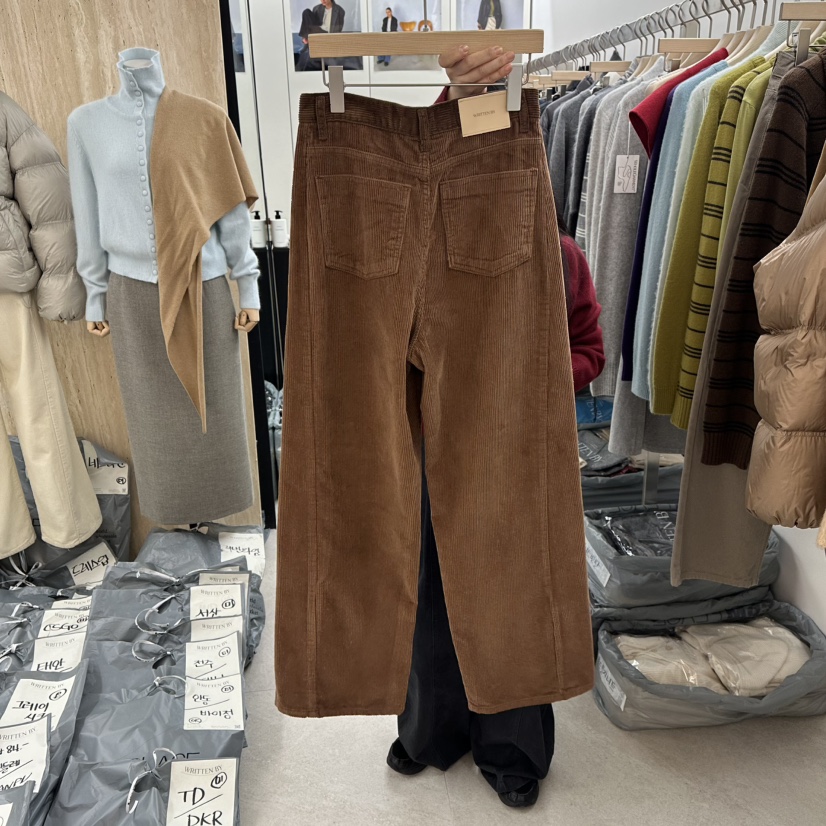 WRITTEN BY東大門㊣代購女裝新款真品職業熱賣休閑褲燈芯絨WRITTEN BY休閑褲