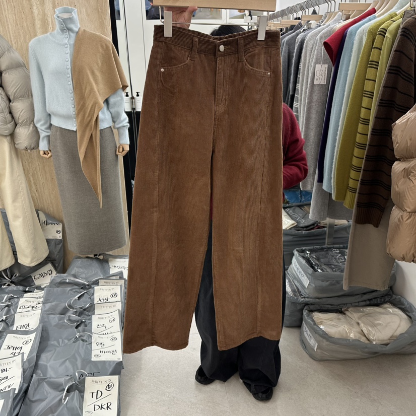 WRITTEN BY東大門㊣代購女裝新款真品職業熱賣休閑褲燈芯絨WRITTEN BY休閑褲