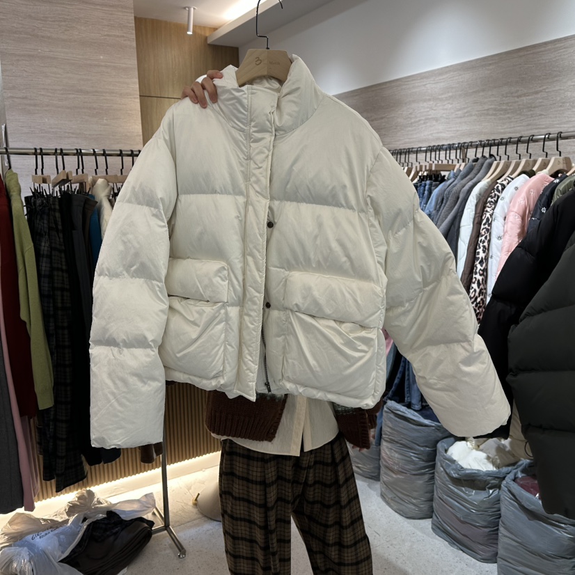 BISHOP韓國代購㊣女裝新品25秋冬休閑人氣短款羽絨服填充鴨絨BISHOP短款羽絨服