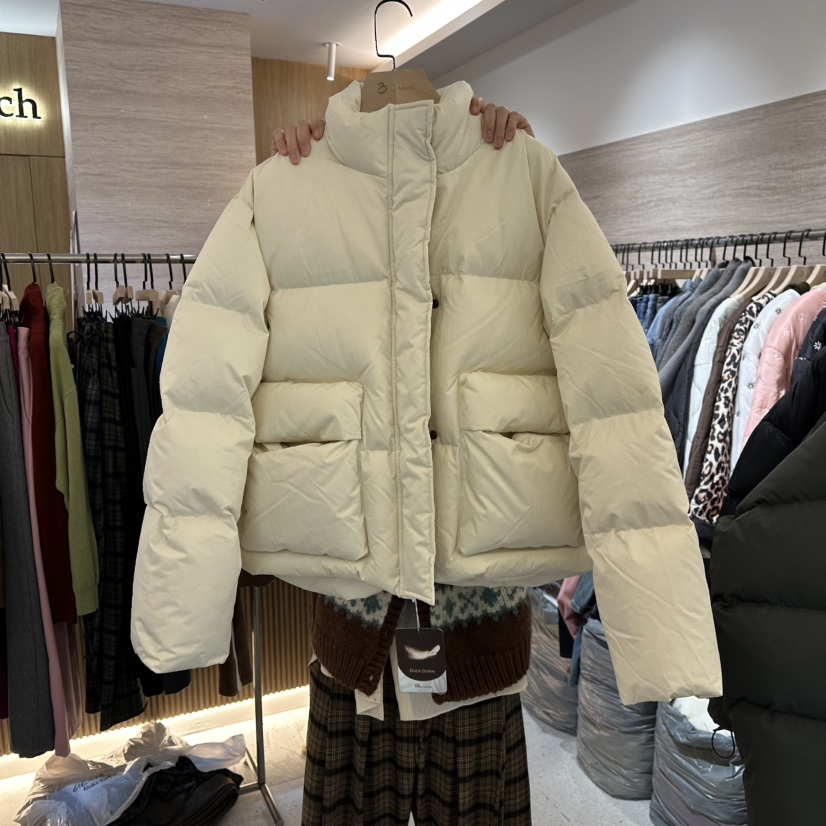 BISHOP韓國代購㊣女裝新品25秋冬休閑人氣短款羽絨服填充鴨絨BISHOP短款羽絨服圖色2