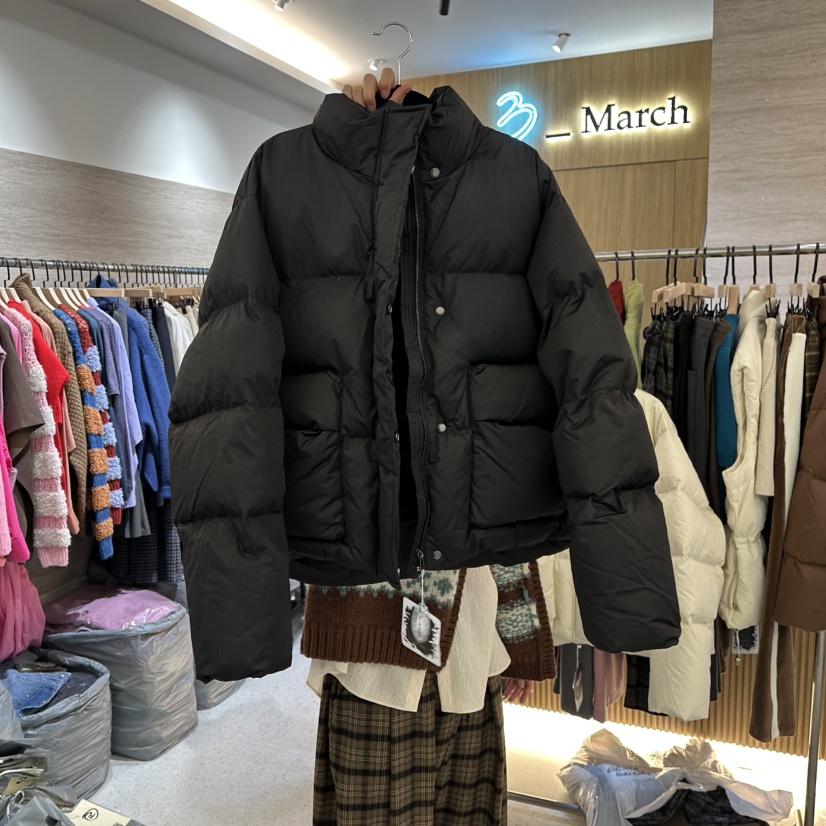 BISHOP韓國代購㊣女裝新品25秋冬休閑人氣短款羽絨服填充鴨絨BISHOP短款羽絨服圖色4