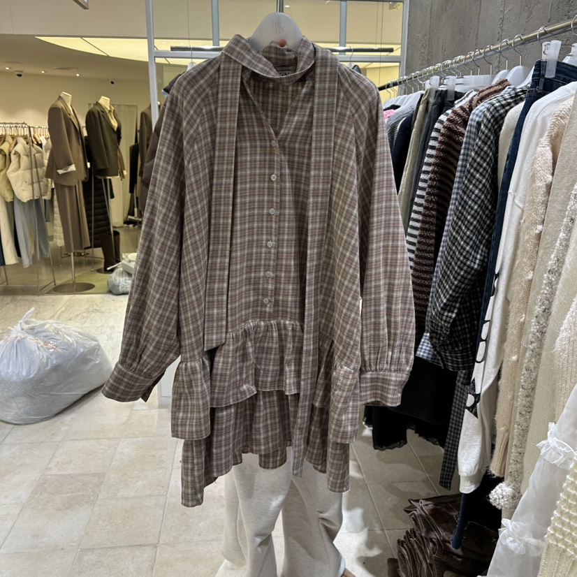 MIXXIN韓國直郵㊣女士新品熱賣人氣休閑真品推薦連衣裙含腰帶MIXXIN連衣裙