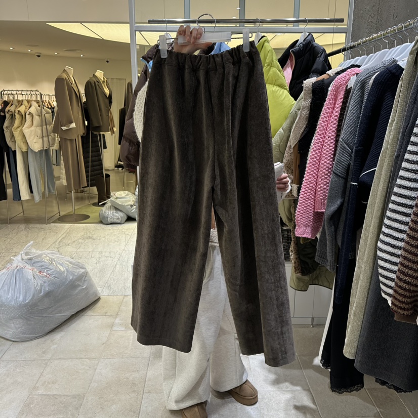 MIXXIN韓國代購㊣女裝新品熱賣休閑25秋冬職業休閑褲人字紋MIXXIN休閑褲