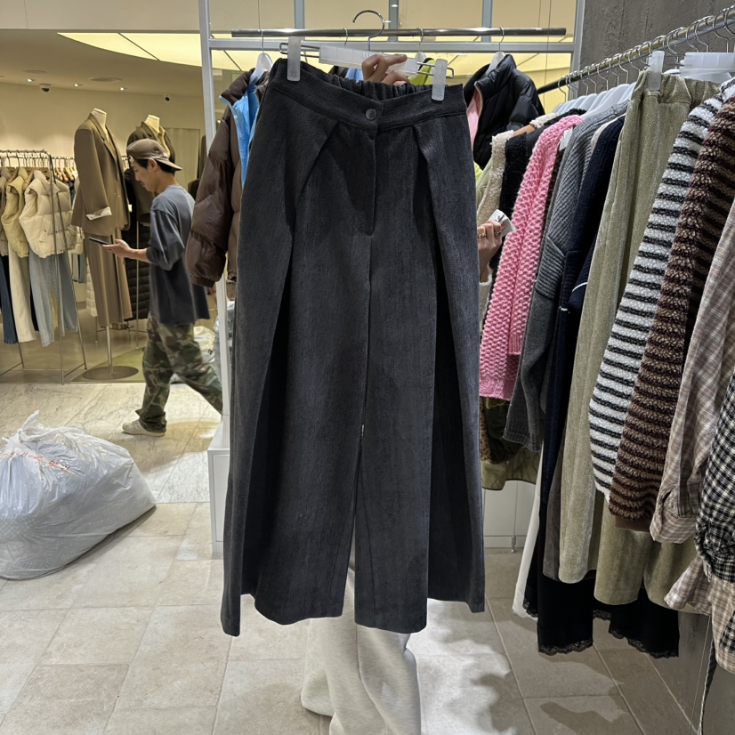 MIXXIN韓國代購㊣女裝新品熱賣休閑25秋冬職業休閑褲人字紋MIXXIN休閑褲圖色2