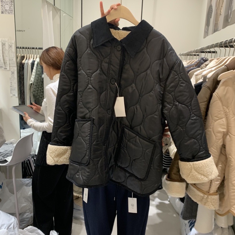 YUNBAL東大門㊣代購女士新款時尚推薦真品休閑熱賣夾克羊毛YUNBAL夾克圖色2