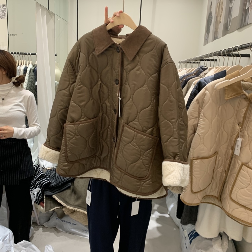 YUNBAL東大門㊣代購女士新款時尚推薦真品休閑熱賣夾克羊毛YUNBAL夾克圖色3