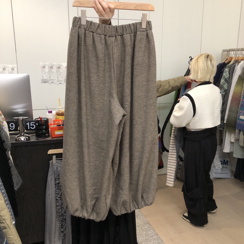 DOHWAJI韓國代購㊣女裝新品時尚職業熱賣25秋冬休閑褲羊毛亞麻DOHWAJI休閑褲