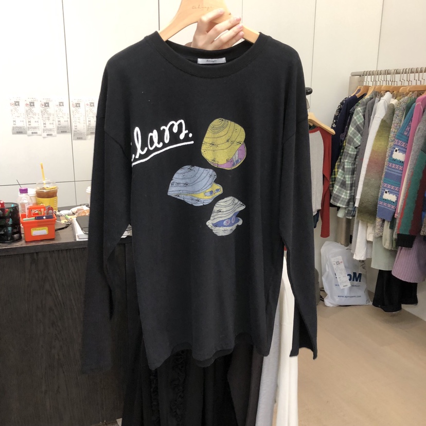 DOHWAJI東大門㊣直郵女士新款時尚推薦職業休閑長袖T恤刺繡DOHWAJI長袖T恤圖色4