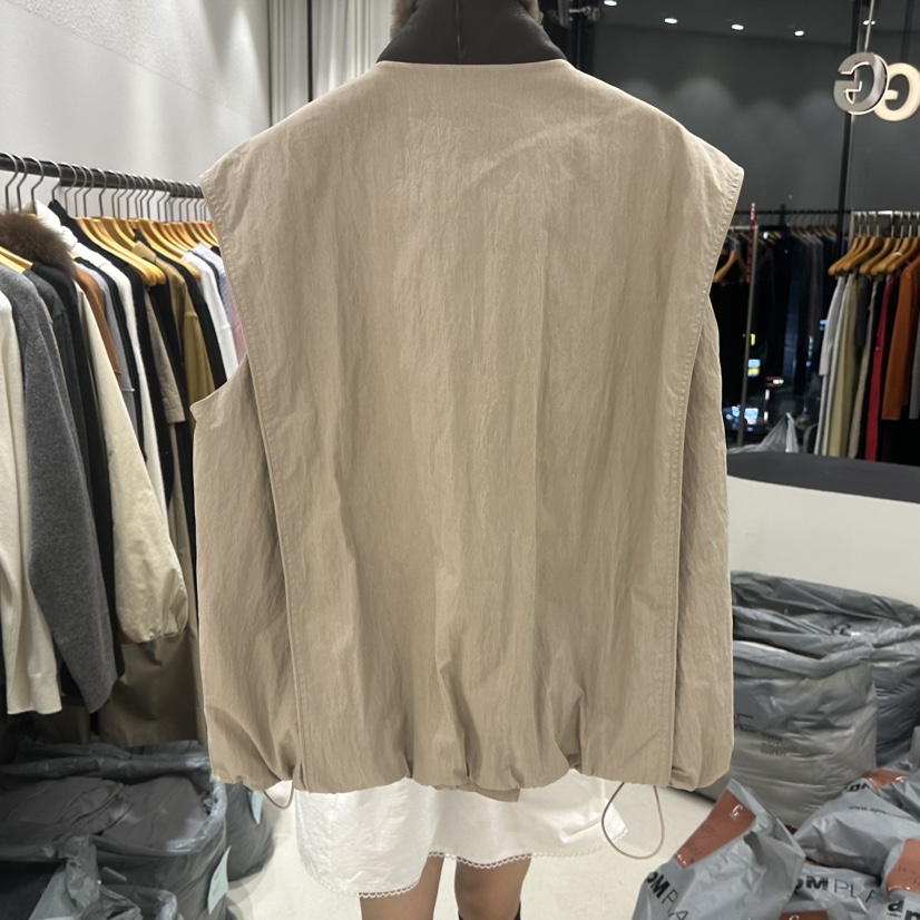 TREND SELLER/G韓國代購㊣女裝新品休閑熱賣時尚馬甲鵝絨G/TREND SELLER馬甲