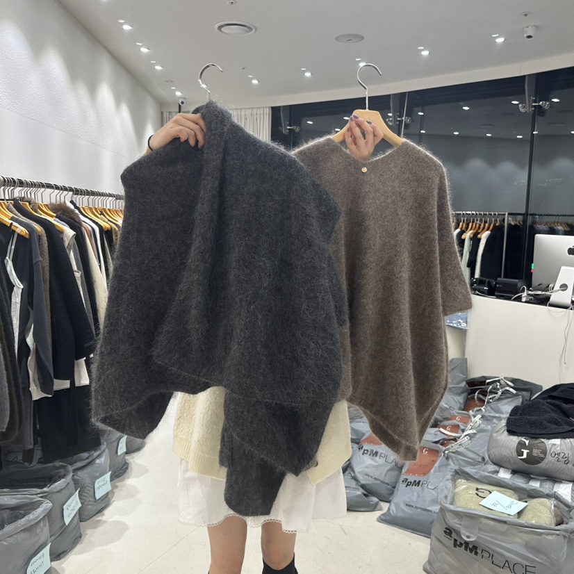 TREND SELLER/G韓國直郵㊣女士新款推薦圍巾披肩馬海毛披肩G/TREND SELLER圍巾/披肩