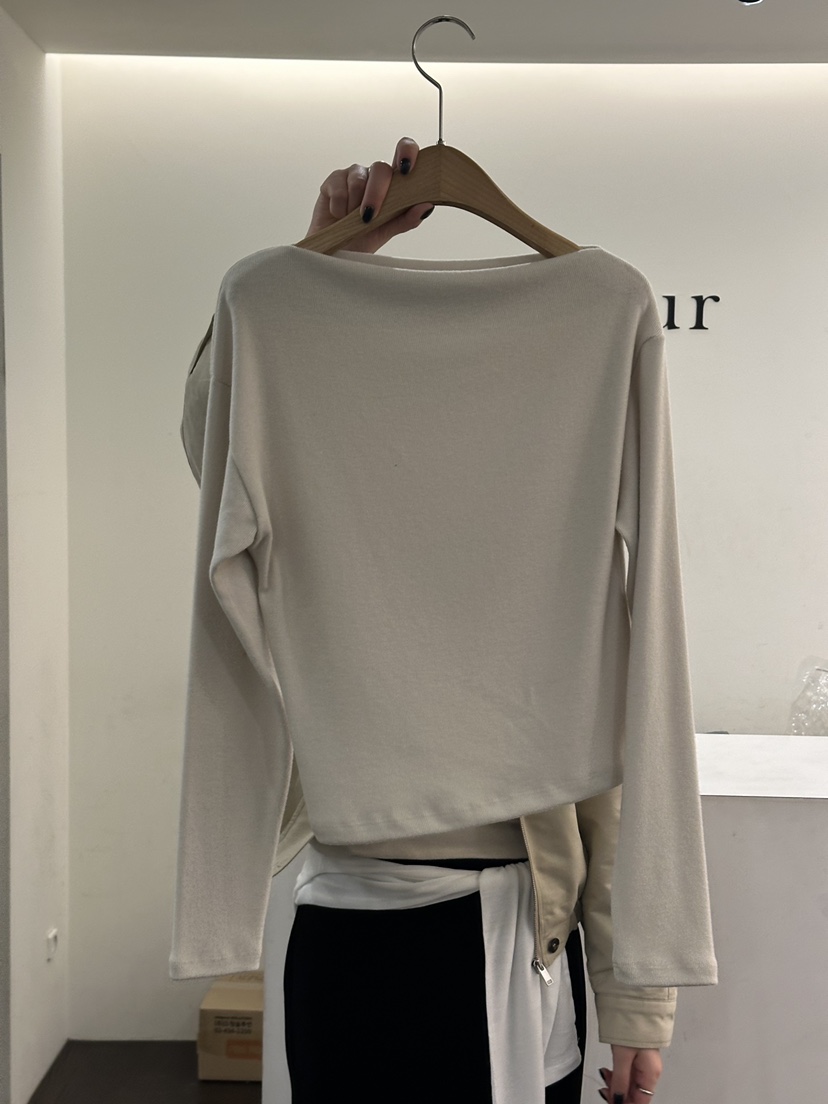 YOUR-P韓國代購㊣女裝新品人氣真品25秋冬長袖T恤羊毛船領YOUR-P長袖T恤