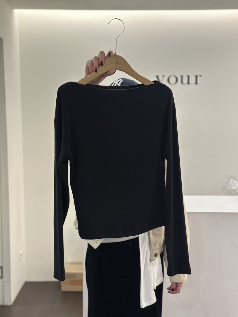 YOUR-P韓國代購㊣女裝新品人氣真品25秋冬長袖T恤羊毛船領YOUR-P長袖T恤圖色4