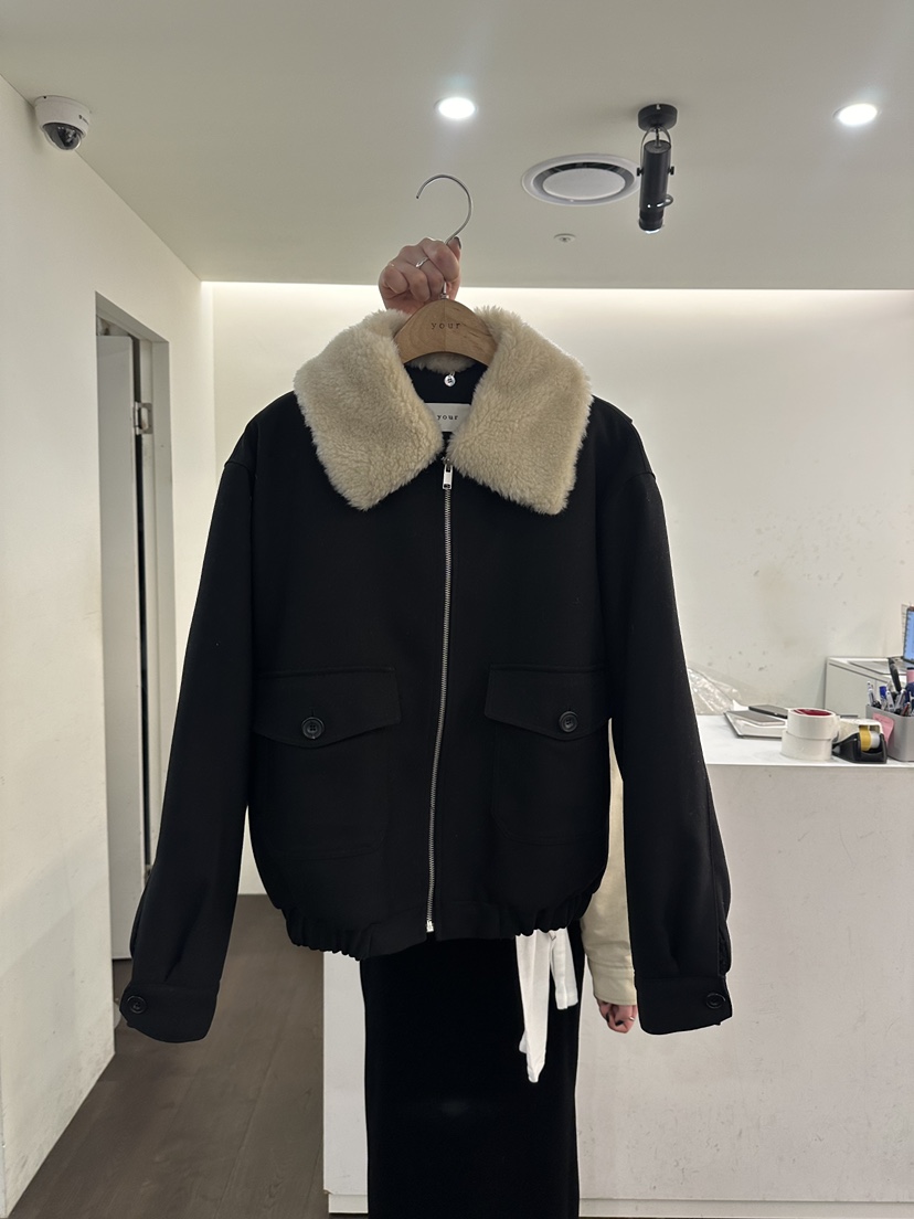 YOUR-P東大門㊣實拍女裝新品職業真品休閑時尚25秋冬熱賣夾克YOUR-P夾克圖色2黑色