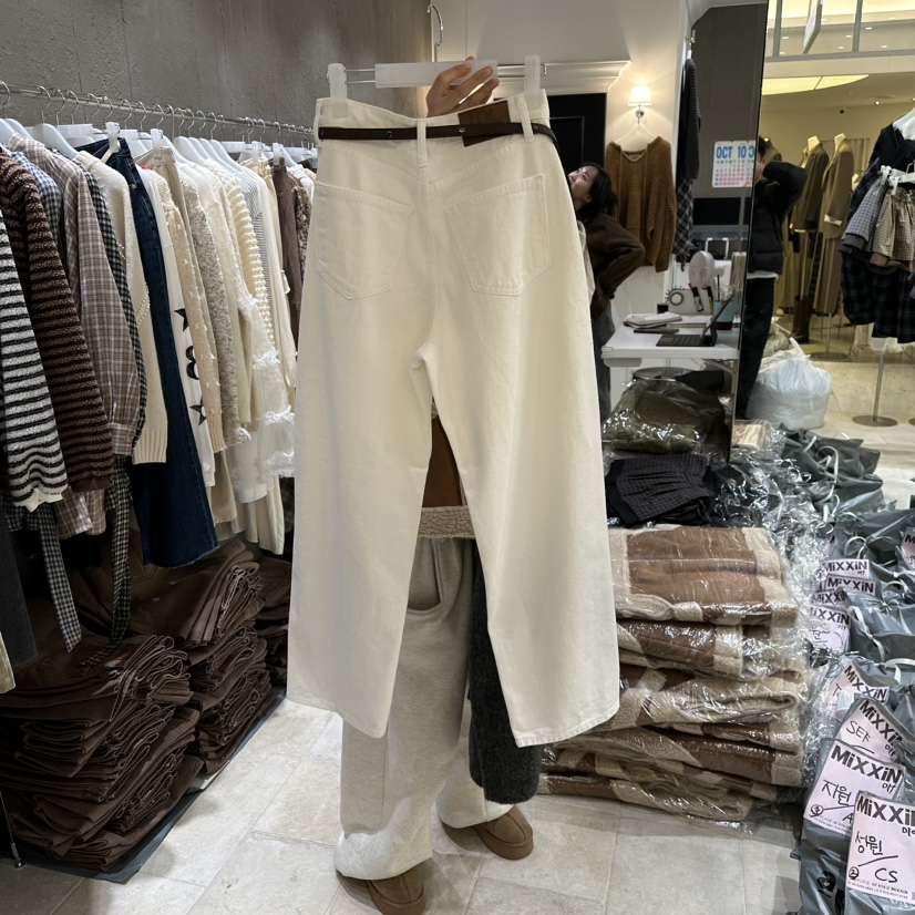 MIXXIN東大門㊣代購女裝新款真品熱賣25秋冬牛仔褲不含腰包開衩MIXXIN牛仔褲
