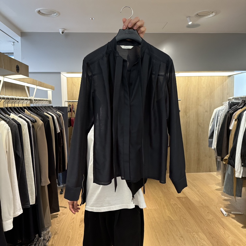 LEFANCY東大門㊣實拍女裝新款人氣熱賣25秋冬時尚襯衫蕾絲衫LEFANCY襯衫/蕾絲衫圖色2