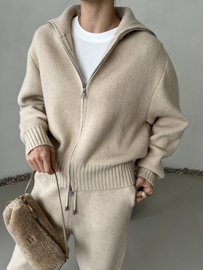 DEMAR東大門㊣實拍女裝新品推薦真品人氣25秋冬針織衫拉鏈保暖DEMAR針織衫