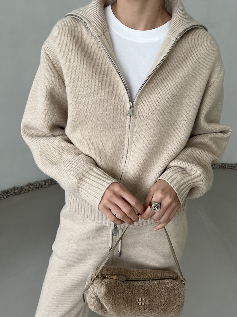 DEMAR東大門㊣實拍女裝新品推薦真品人氣25秋冬針織衫拉鏈保暖DEMAR針織衫