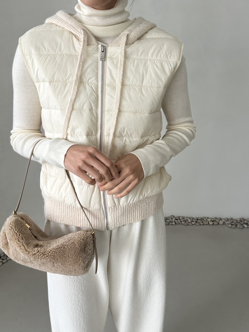 DEMAR韓國直郵㊣女裝新款人氣熱賣推薦真品25秋冬職業馬甲連帽DEMAR馬甲