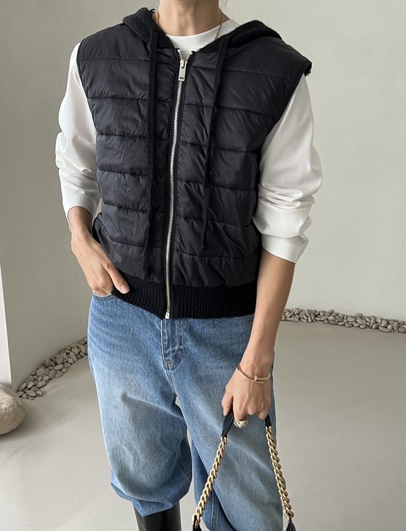 DEMAR韓國直郵㊣女裝新款人氣熱賣推薦真品25秋冬職業馬甲連帽DEMAR馬甲