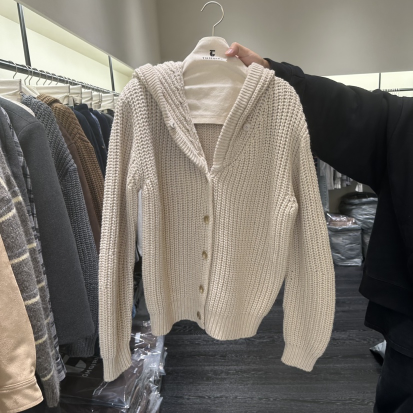 TOMGIRL東大門㊣代購女裝新品人氣推薦職業針織衫連帽針織衫TOMGIRL針織衫