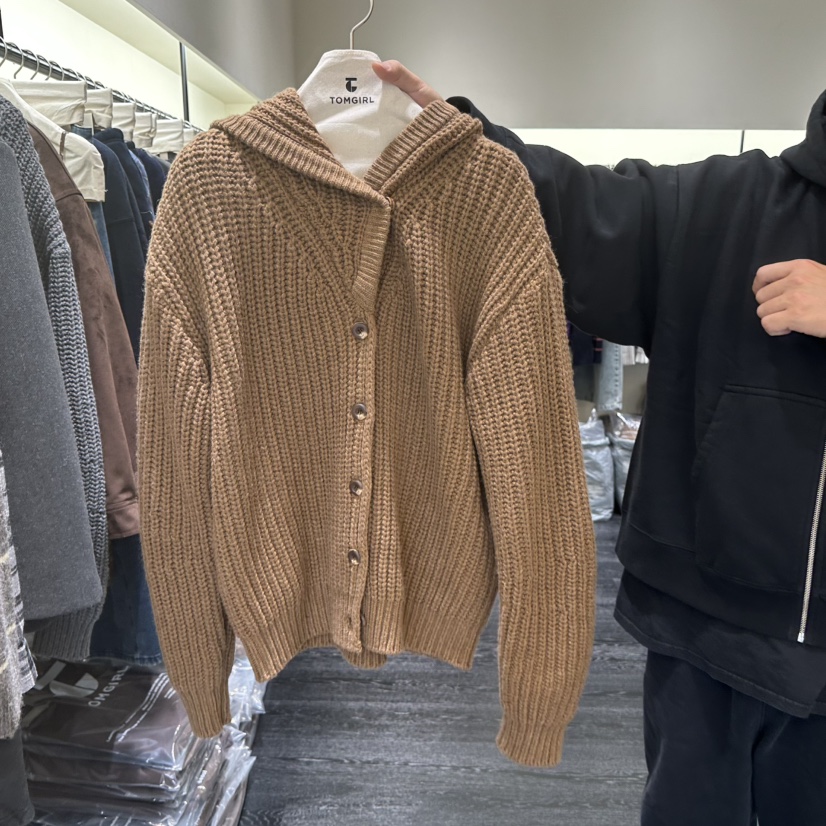 TOMGIRL東大門㊣代購女裝新品人氣推薦職業針織衫連帽針織衫TOMGIRL針織衫圖色3